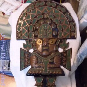 Peruvian Sican Priest Tumi-like Wall Medallion